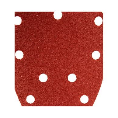 Šlifavimo popierius su „Velcro“ tvirtinimu delta 140 x 140 x 80 mm, K100, 5 vnt, su skylutėmis 4