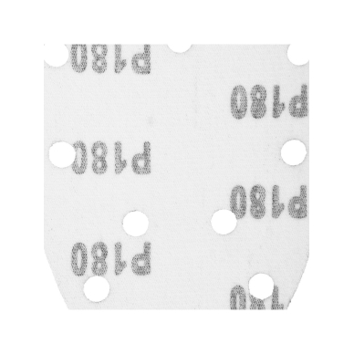Šlifavimo popierius su „Velcro“ tvirtinimu delta 140 x 140 x 80 mm, K180, 5 vnt, su skylutėmis 7