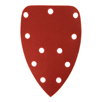 Šlifavimo popierius su „Velcro“ tvirtinimu delta 140 x 140 x 80 mm, K240, 5 vnt, su skylutėmis 3 Šlifavimo popierius su „Velcro“ tvirtinimu delta 140 x 140 x 80 mm, K240, 5 vnt, su skylutėmis 3