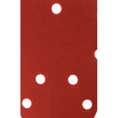 Šlifavimo popierius su „Velcro“ tvirtinimu delta 140 x 140 x 80 mm, K240, 5 vnt, su skylutėmis 4