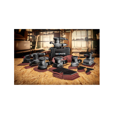 Šlifavimo popierius su „Velcro“ tvirtinimu delta 140 x 140 x 80 mm, K40, 5 vnt, su skylutėmis 2