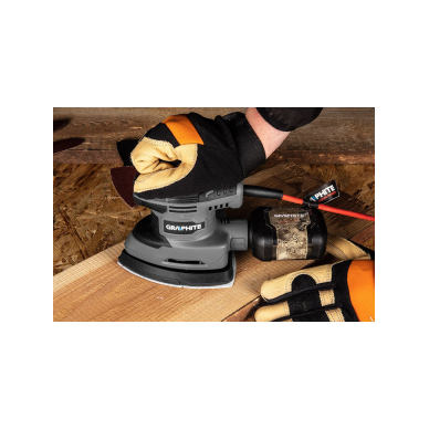 Šlifavimo popierius su „Velcro“ tvirtinimu delta 140 x 140 x 80 mm, K60, 5 vnt, su skylutėmis 1 Šlifavimo popierius su „Velcro“ tvirtinimu delta 140 x 140 x 80 mm, K60, 5 vnt, su skylutėmis 1