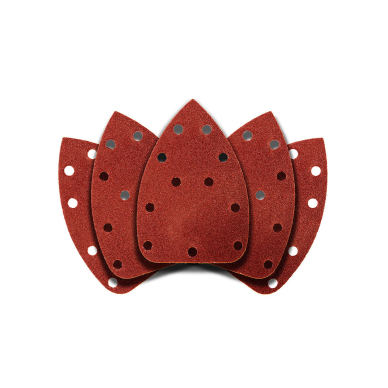 Šlifavimo popierius su „Velcro“ tvirtinimu delta 140 x 140 x 80 mm, K60, 5 vnt, su skylutėmis Šlifavimo popierius su „Velcro“ tvirtinimu delta 140 x 140 x 80 mm, K60, 5 vnt, su skylutėmis