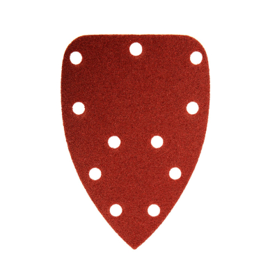 Šlifavimo popierius su „Velcro“ tvirtinimu delta 140 x 140 x 80 mm, K80, 5 vnt, su skylutėmis 3 Šlifavimo popierius su „Velcro“ tvirtinimu delta 140 x 140 x 80 mm, K80, 5 vnt, su skylutėmis 3