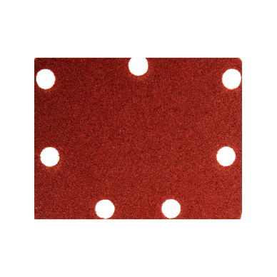 Šlifavimo popierius su „Velcro“ tvirtinimu delta 140 x 140 x 80 mm, K80, 5 vnt, su skylutėmis 4