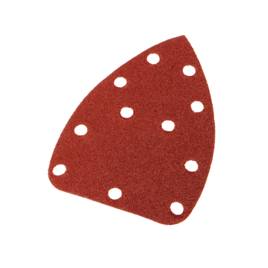 Šlifavimo popierius su „Velcro“ tvirtinimu delta 140 x 140 x 80 mm, K80, 5 vnt, su skylutėmis 6 Šlifavimo popierius su „Velcro“ tvirtinimu delta 140 x 140 x 80 mm, K80, 5 vnt, su skylutėmis 6