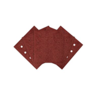 Šlifavimo popierius, „Velcro“ 113 x 113 mm, p80, 5 vnt. su 8 skylėmis Šlifavimo popierius, „Velcro“ 113 x 113 mm, p80, 5 vnt. su 8 skylėmis