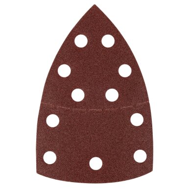 Šlifavimo popierius, „Velcro“, metalui 102 x 152 mm, P100, 5 vnt, su 11 skylių 1