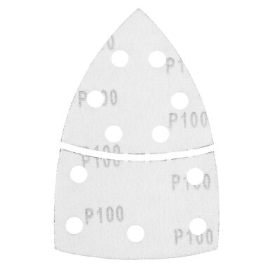 Šlifavimo popierius, „Velcro“, metalui 102 x 152 mm, P100, 5 vnt, su 11 skylių 6 Šlifavimo popierius, „Velcro“, metalui 102 x 152 mm, P100, 5 vnt, su 11 skylių 6