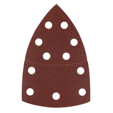Šlifavimo popierius, „Velcro“, metalui 102 x 152 mm, P120, 5 vnt, su 11 skylių 1 Šlifavimo popierius, „Velcro“, metalui 102 x 152 mm, P120, 5 vnt, su 11 skylių 1