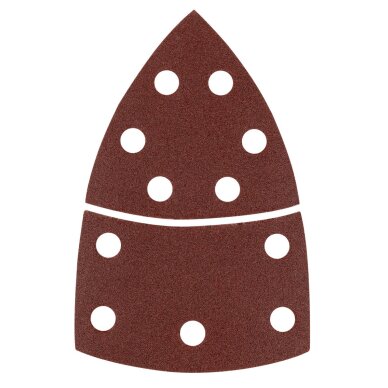 Šlifavimo popierius, „Velcro“, metalui 102 x 152 mm, P120, 5 vnt, su 11 skylių 5 Šlifavimo popierius, „Velcro“, metalui 102 x 152 mm, P120, 5 vnt, su 11 skylių 5