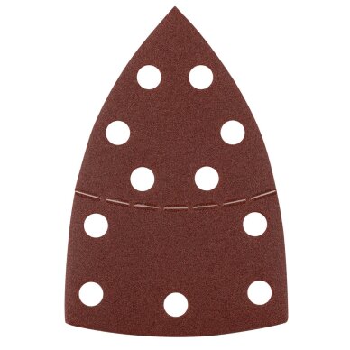 Šlifavimo popierius, „Velcro“, metalui 102 x 152 mm, P150, 5 vnt, su 11 skylių 1 Šlifavimo popierius, „Velcro“, metalui 102 x 152 mm, P150, 5 vnt, su 11 skylių 1