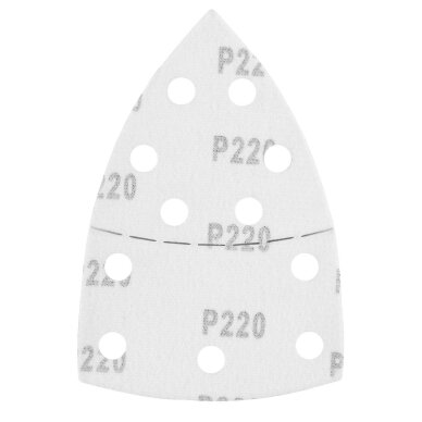 Šlifavimo popierius, „Velcro“, metalui 102 x 152 mm, p220, 5 vnt, su 11 skylių 2 Šlifavimo popierius, „Velcro“, metalui 102 x 152 mm, p220, 5 vnt, su 11 skylių 2