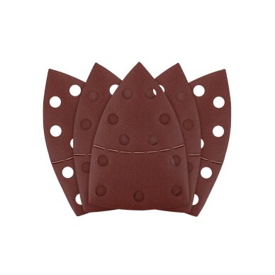 Šlifavimo popierius, „Velcro“, metalui 102 x 152 mm, p220, 5 vnt, su 11 skylių Šlifavimo popierius, „Velcro“, metalui 102 x 152 mm, p220, 5 vnt, su 11 skylių