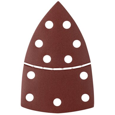 Šlifavimo popierius, „Velcro“, metalui 102 x 152 mm, p240, 5 vnt, su 11 skylių 5 Šlifavimo popierius, „Velcro“, metalui 102 x 152 mm, p240, 5 vnt, su 11 skylių 5