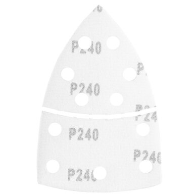 Šlifavimo popierius, „Velcro“, metalui 102 x 152 mm, p240, 5 vnt, su 11 skylių 6 Šlifavimo popierius, „Velcro“, metalui 102 x 152 mm, p240, 5 vnt, su 11 skylių 6