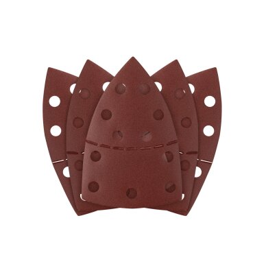Šlifavimo popierius, „Velcro“, metalui 102 x 152 mm, p240, 5 vnt, su 11 skylių Šlifavimo popierius, „Velcro“, metalui 102 x 152 mm, p240, 5 vnt, su 11 skylių