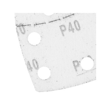 Šlifavimo popierius, „Velcro“, metalui 102 x 152 mm, p40, 5 vnt, su 11 skylių 6 Šlifavimo popierius, „Velcro“, metalui 102 x 152 mm, p40, 5 vnt, su 11 skylių 6