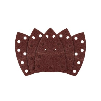 Šlifavimo popierius, „Velcro“, metalui 102 x 152 mm, p40, 5 vnt, su 11 skylių