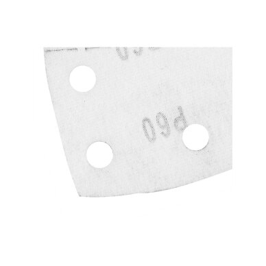Šlifavimo popierius, „Velcro“, metalui 102 x 152 mm, p60, 5 vnt, su 11 skylių 6 Šlifavimo popierius, „Velcro“, metalui 102 x 152 mm, p60, 5 vnt, su 11 skylių 6