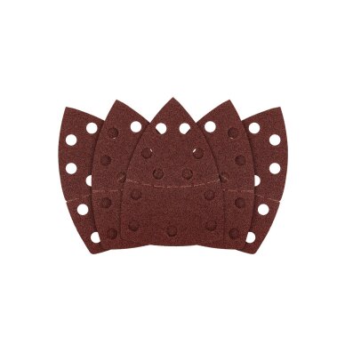 Šlifavimo popierius, „Velcro“, metalui 102 x 152 mm, p60, 5 vnt, su 11 skylių