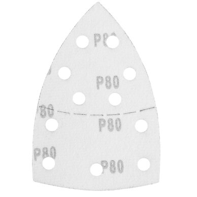 Šlifavimo popierius, „Velcro“, metalui 102 x 152 mm, p80, 5 vnt, su 11 skylių 2