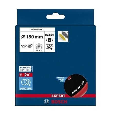 Šlifavimo padas Bosch, 150mm, vid. kiet., GET 75-150, 2608900007 1 Šlifavimo padas Bosch, 150mm, vid. kiet., GET 75-150, 2608900007 1