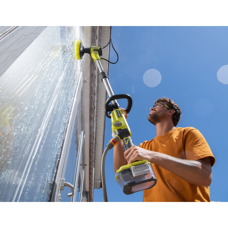 Akumuliatorinis teleskopinis valymo šepetys Ryobi RWTS18-0, 18 V, (be akum. ir krov.) 1 Akumuliatorinis teleskopinis valymo šepetys Ryobi RWTS18-0, 18 V, (be akum. ir krov.) 1