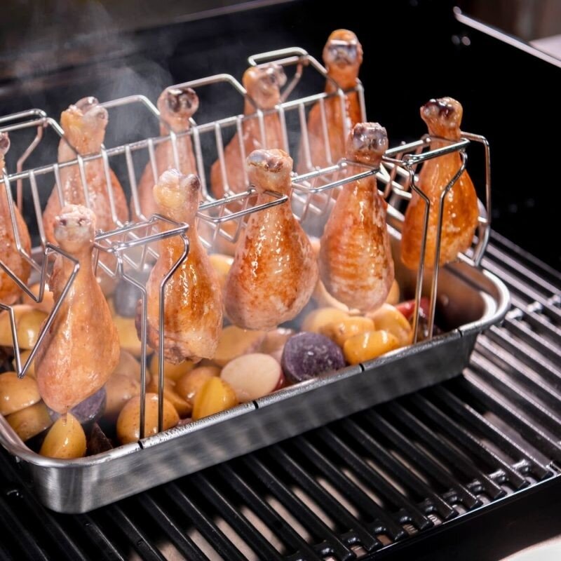 Šlaunelių ir šonkaulių laikiklis-universalios grotelės Char-Broil Grill+ 7