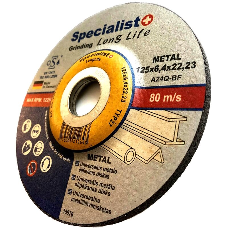 Šlif. diskas LONG LIFE 125x6,4x22 mm 1