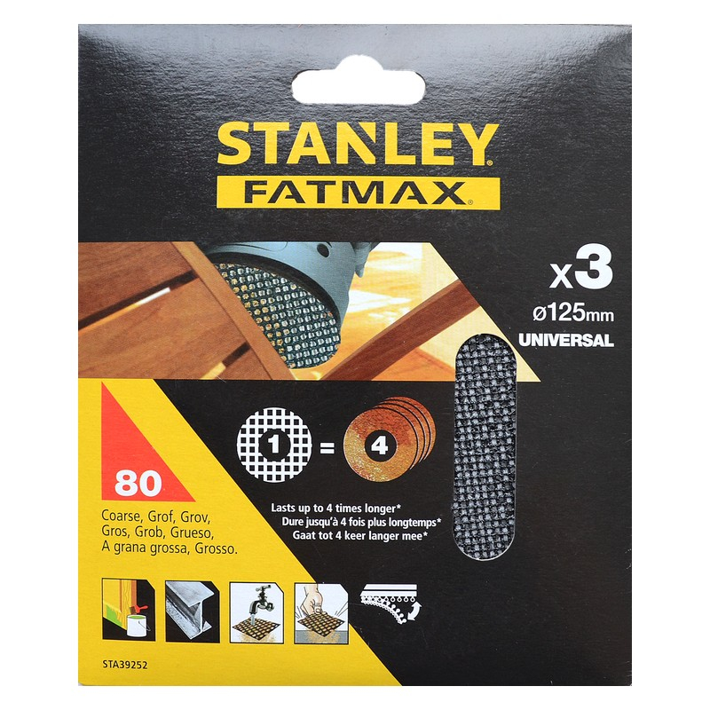 Šlif. tinklelis VELCRO 125 mm, 3 x 80 g 2 Šlif. tinklelis VELCRO 125 mm, 3 x 80 g 2