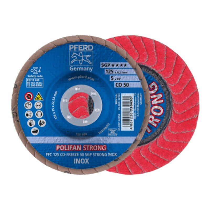 Šlifavimo diskas PFERD PFC CO50 SGP-Stong-Freeze 125mm Šlifavimo diskas PFERD PFC CO50 SGP-Stong-Freeze 125mm