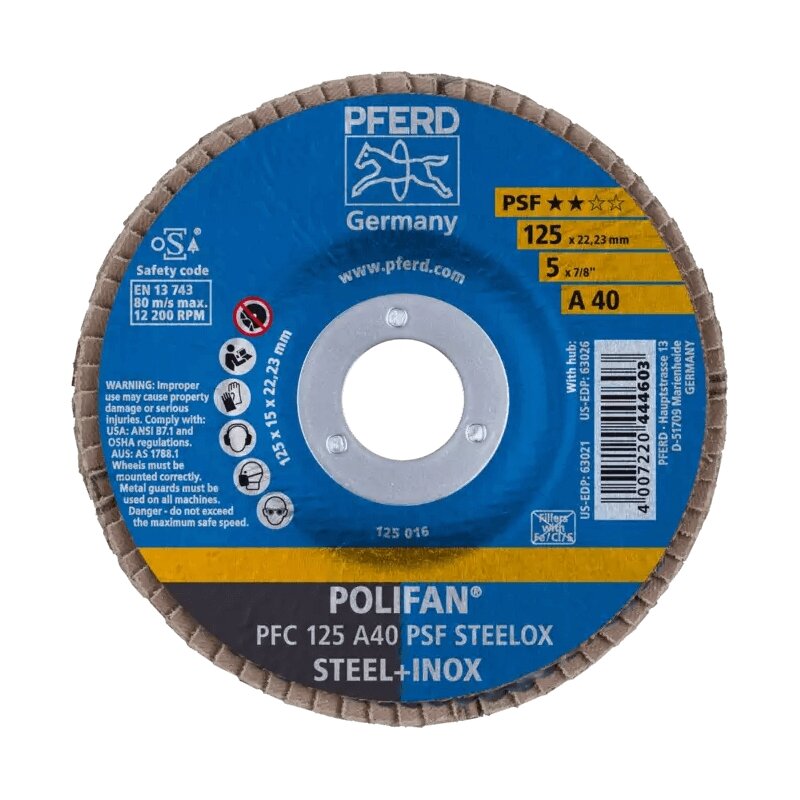 Šlifavimo diskas PFERD PFC125 A PSF 60 1 Šlifavimo diskas PFERD PFC125 A PSF 60 1