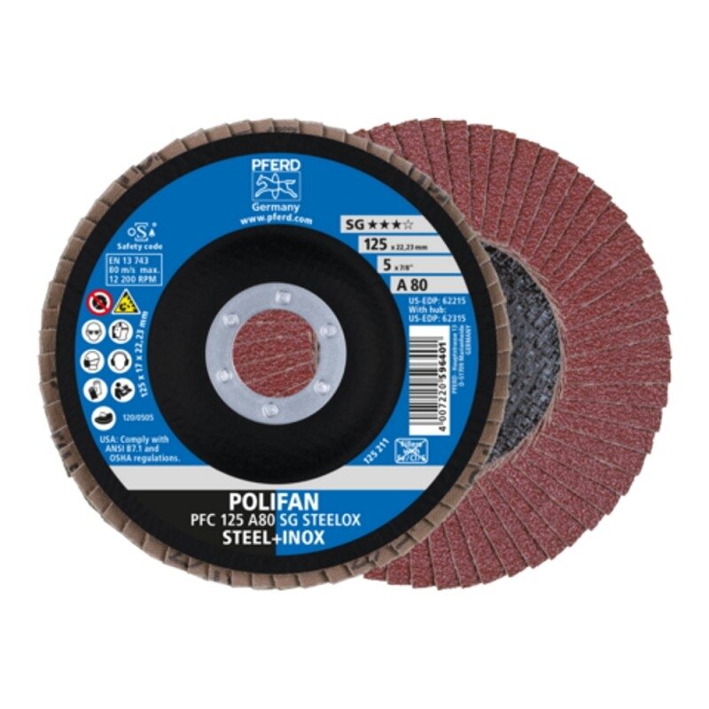 Šlifavimo diskas PFERD PFC125 A SG 80 Šlifavimo diskas PFERD PFC125 A SG 80