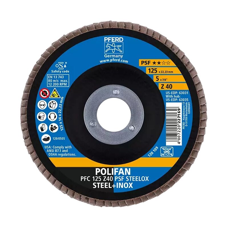 Šlifavimo diskas PFERD PFC125 Z PSF 40 1 Šlifavimo diskas PFERD PFC125 Z PSF 40 1