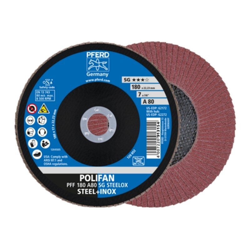 Šlifavimo diskas PFERD PFF 180 A SG Steelox 80