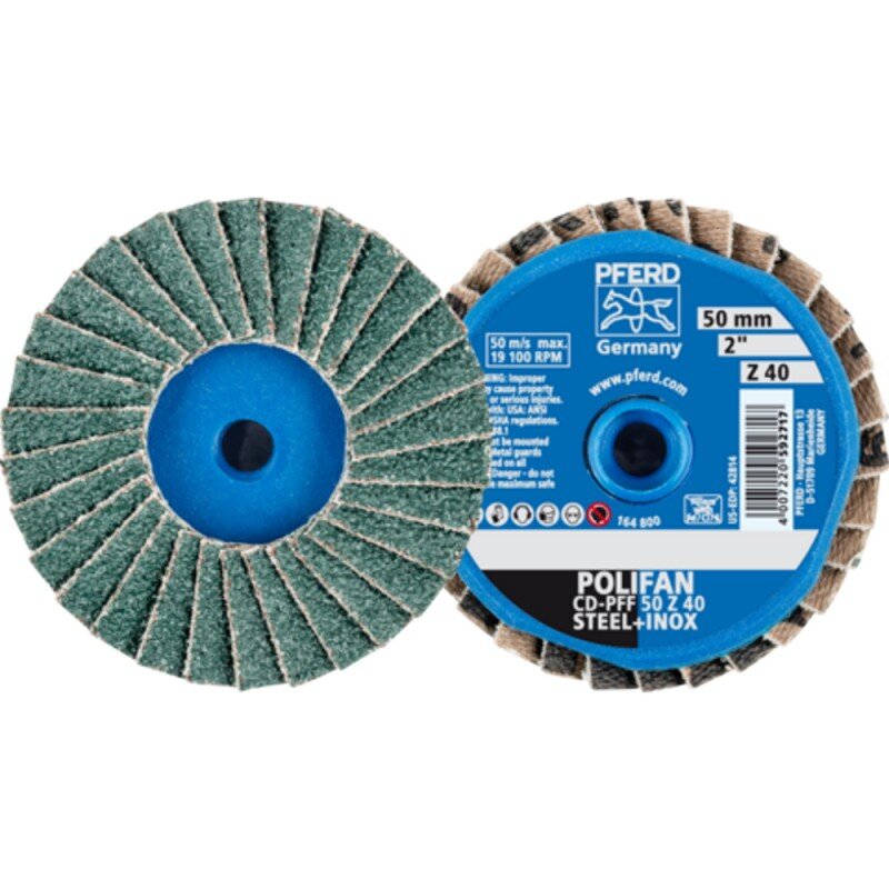 Šlifavimo diskas PFERD Polifan CD PFF 50 Z 40 Šlifavimo diskas PFERD Polifan CD PFF 50 Z 40