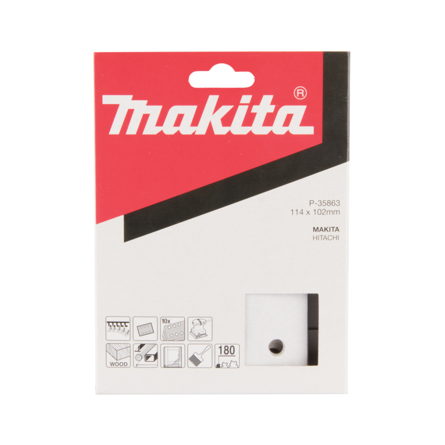 Šlifavimo popierius Makita P-35863, 114X102 K180 (10Vnt.) BO4555 kibusis 2 Šlifavimo popierius Makita P-35863, 114X102 K180 (10Vnt.) BO4555 kibusis 2