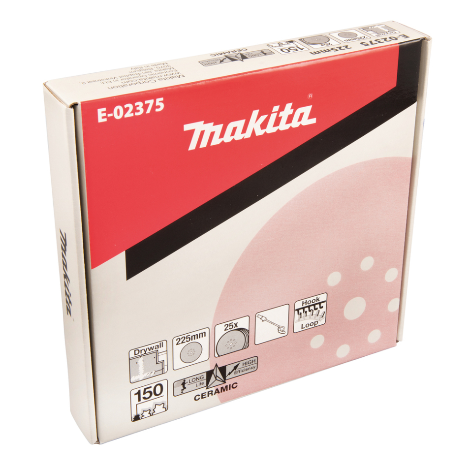 Šlifavimo popierius Makita E-02375, 225MM K150 (25Vnt.) DSL800 1