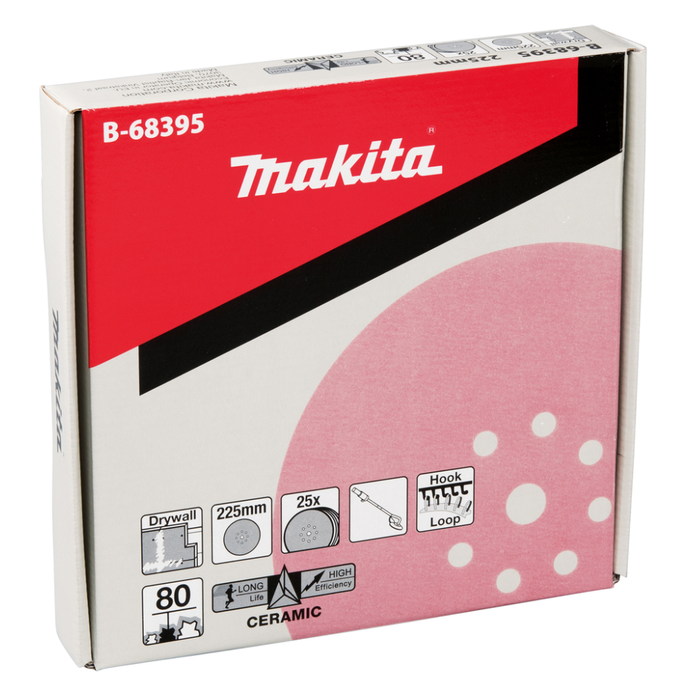 Šlifavimo popierius Makita B-68395, 225MM, K80 (10Vnt.) DSL800 1 Šlifavimo popierius Makita B-68395, 225MM, K80 (10Vnt.) DSL800 1