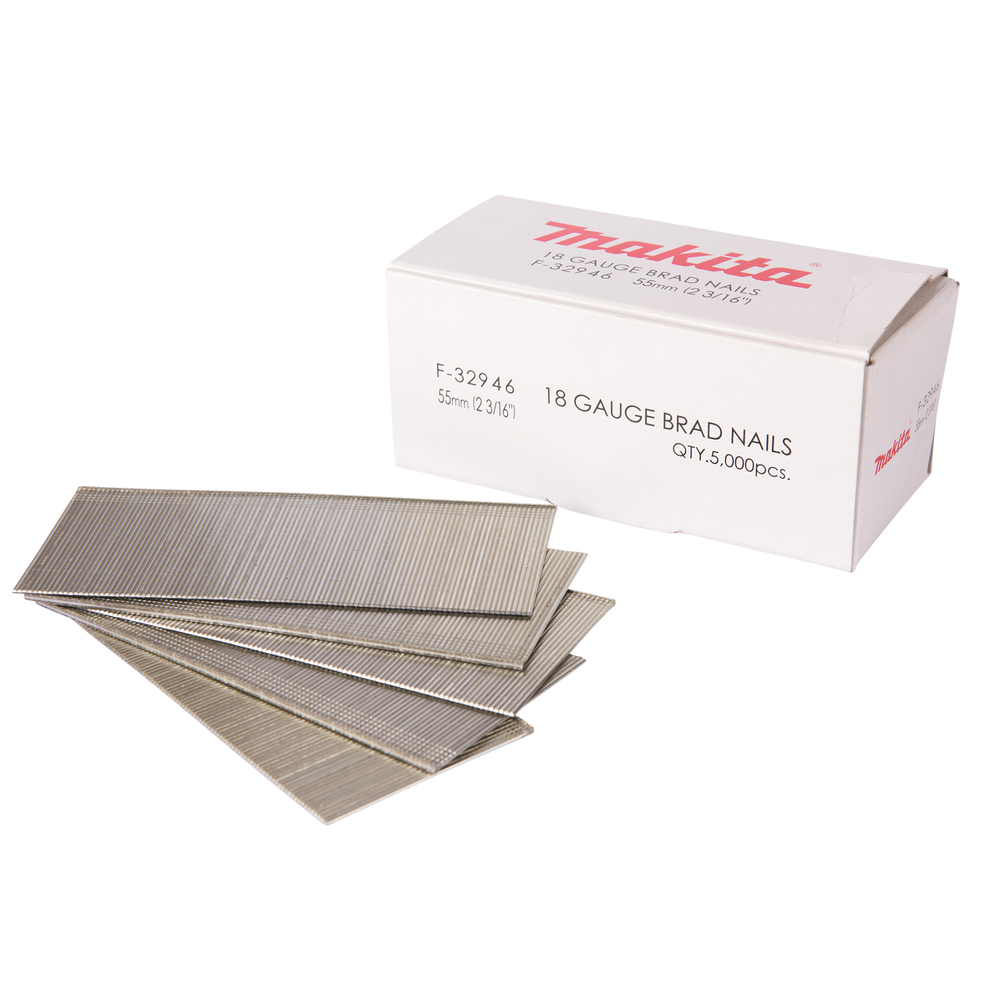 Smeigės Makita F-32946, 1,2x55mm, 18ga, 5000vnt. Smeigės Makita F-32946, 1,2x55mm, 18ga, 5000vnt.
