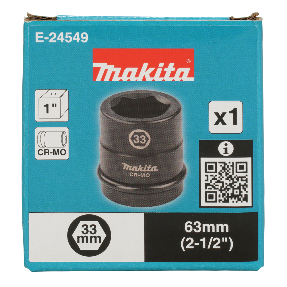 Smūginė sukimo galva kvadratinė 1" Makita E-24549, 33x63mm 2