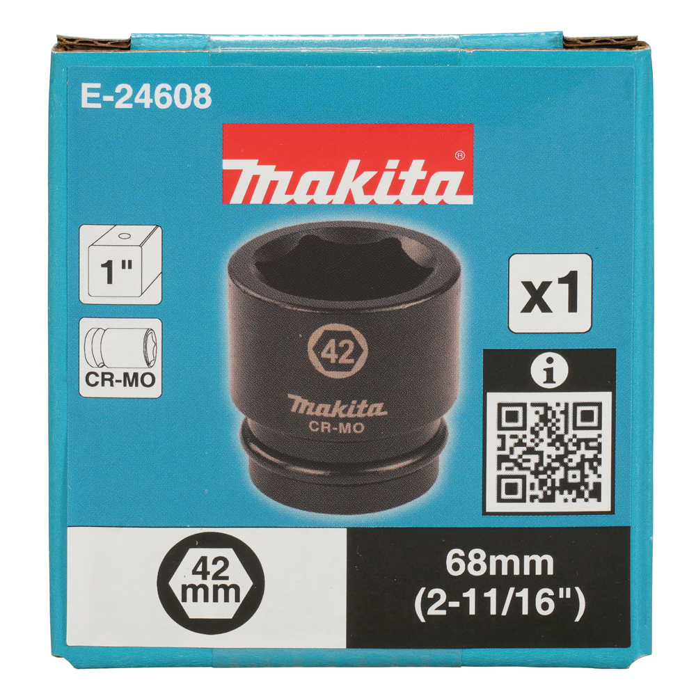 Smūginė sukimo galva kvadratinė 1" Makita E-24608, 42x68mm 2 Smūginė sukimo galva kvadratinė 1" Makita E-24608, 42x68mm 2