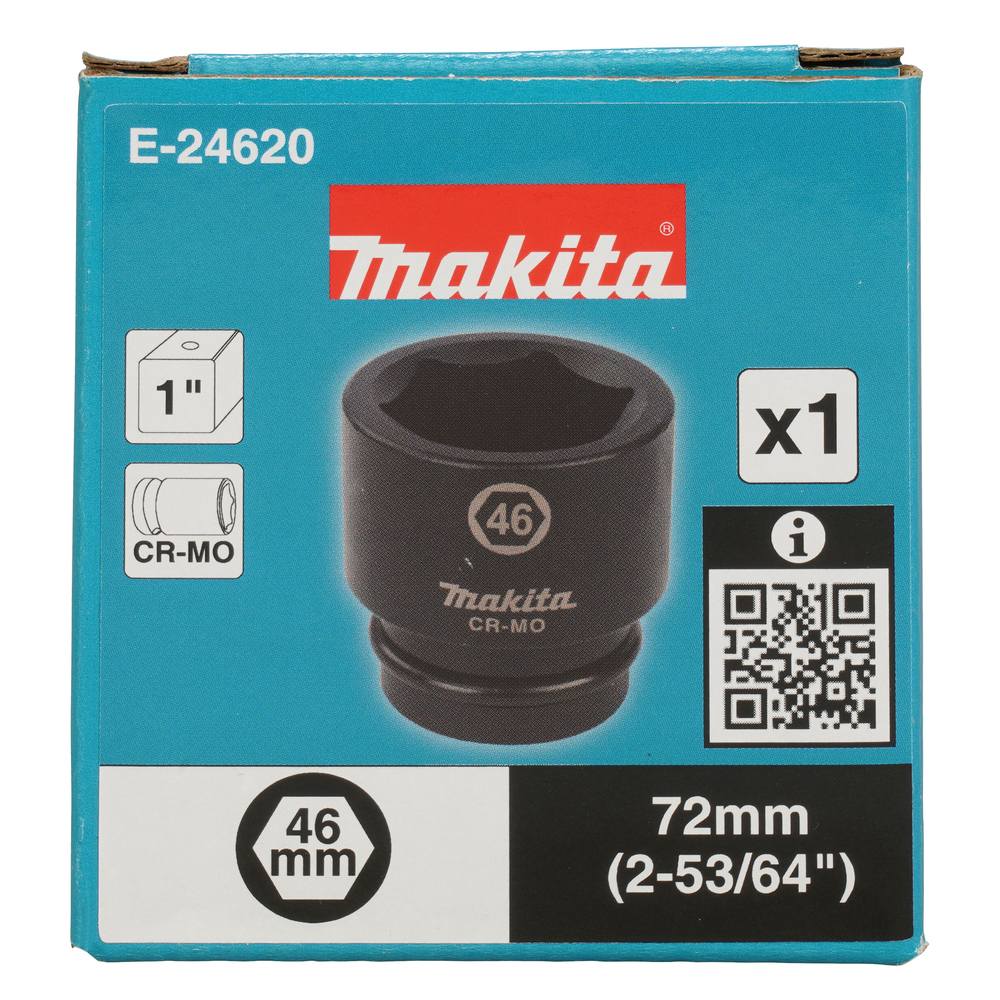 Smūginė sukimo galva kvadratinė 1" Makita E-24620, 46x72mm 2 Smūginė sukimo galva kvadratinė 1" Makita E-24620, 46x72mm 2