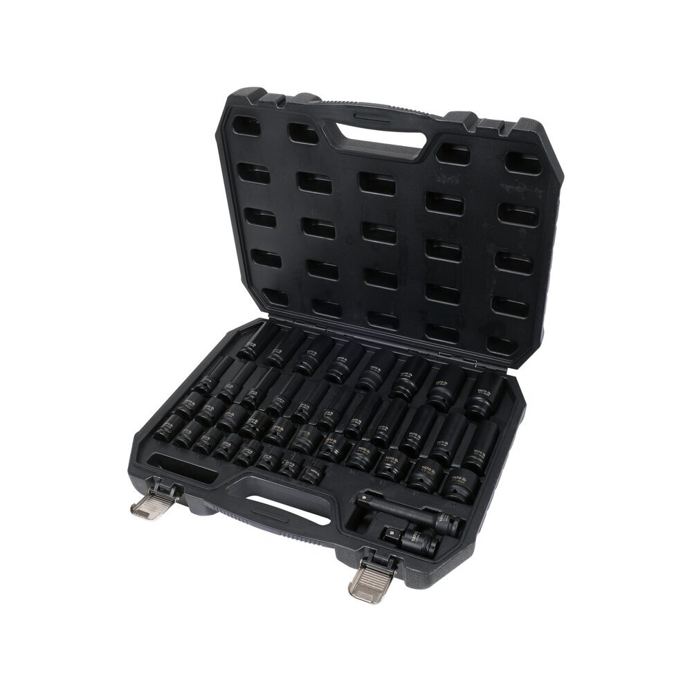 Smūginių galvučių rinkinys | su aksesuarais | 12,5 mm (1/2") | 40 vnt (YT-10555)