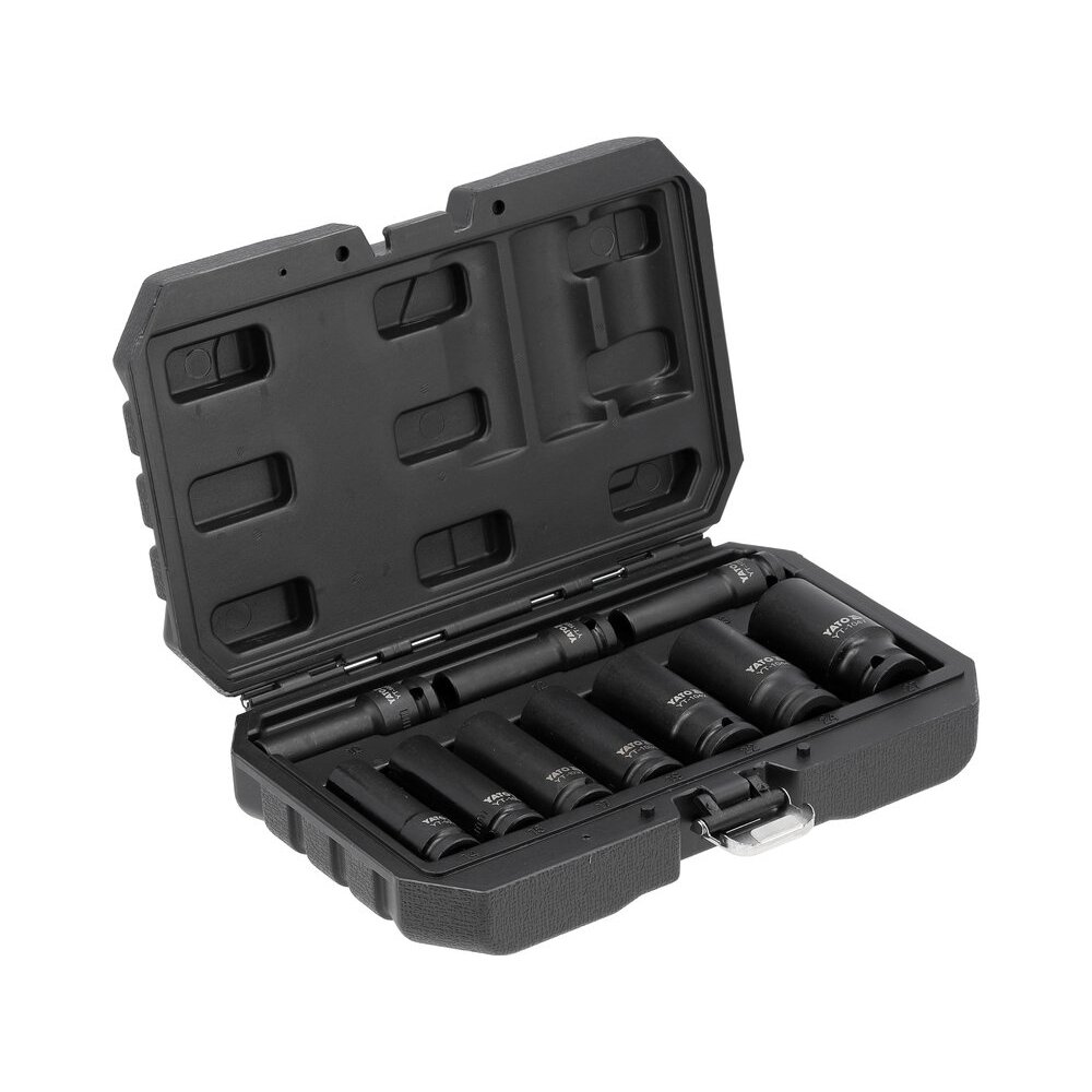 Smūginių ilgų galvučių rinkinys 1/2" | 10 vnt (YT-10557) Smūginių ilgų galvučių rinkinys 1/2" | 10 vnt (YT-10557)