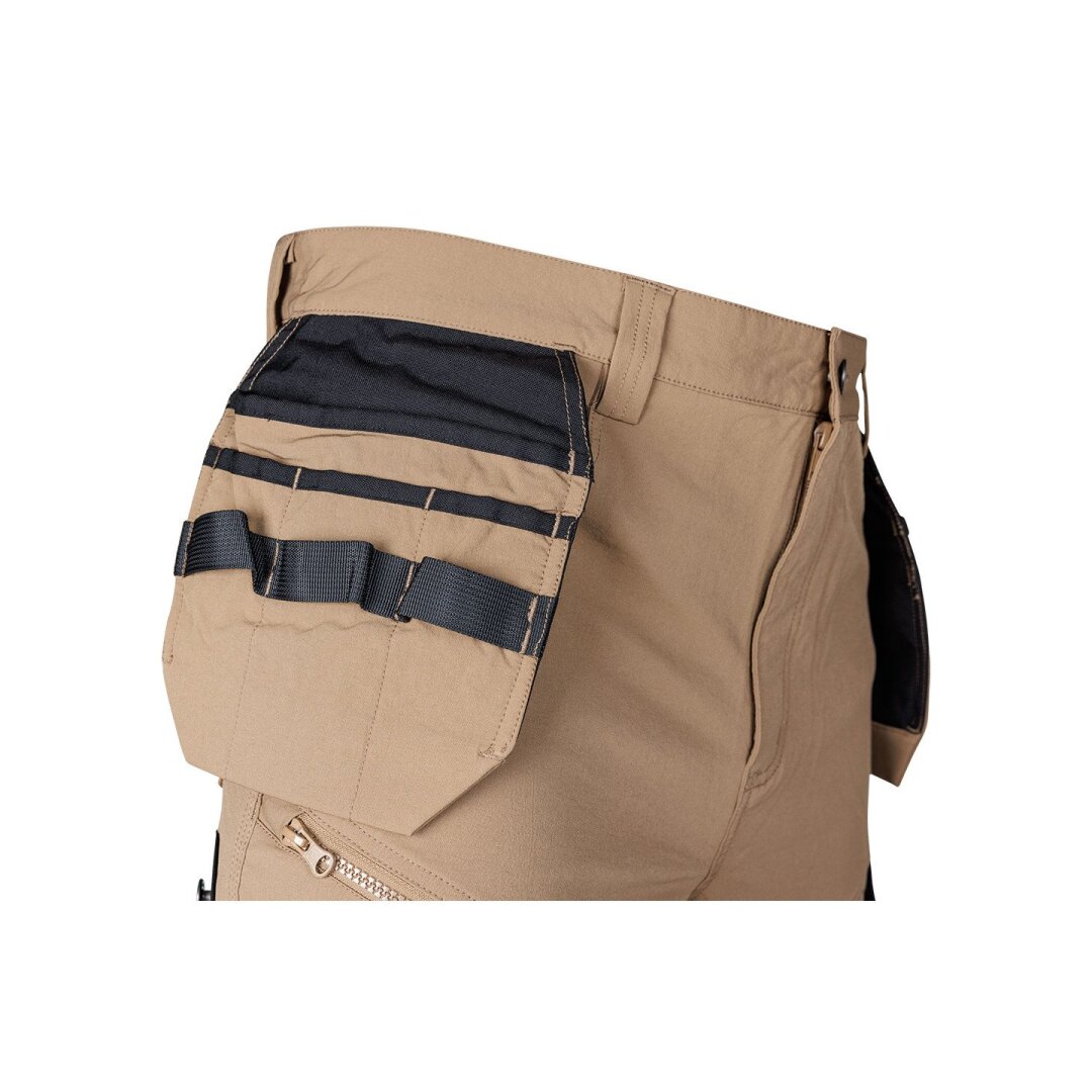 Smėlio/juodos, „Mix&Match“ darbo kelnės, 4 kryptimis tempiamos, dydis XL 3 Smėlio/juodos, „Mix&Match“ darbo kelnės, 4 kryptimis tempiamos, dydis XL 3