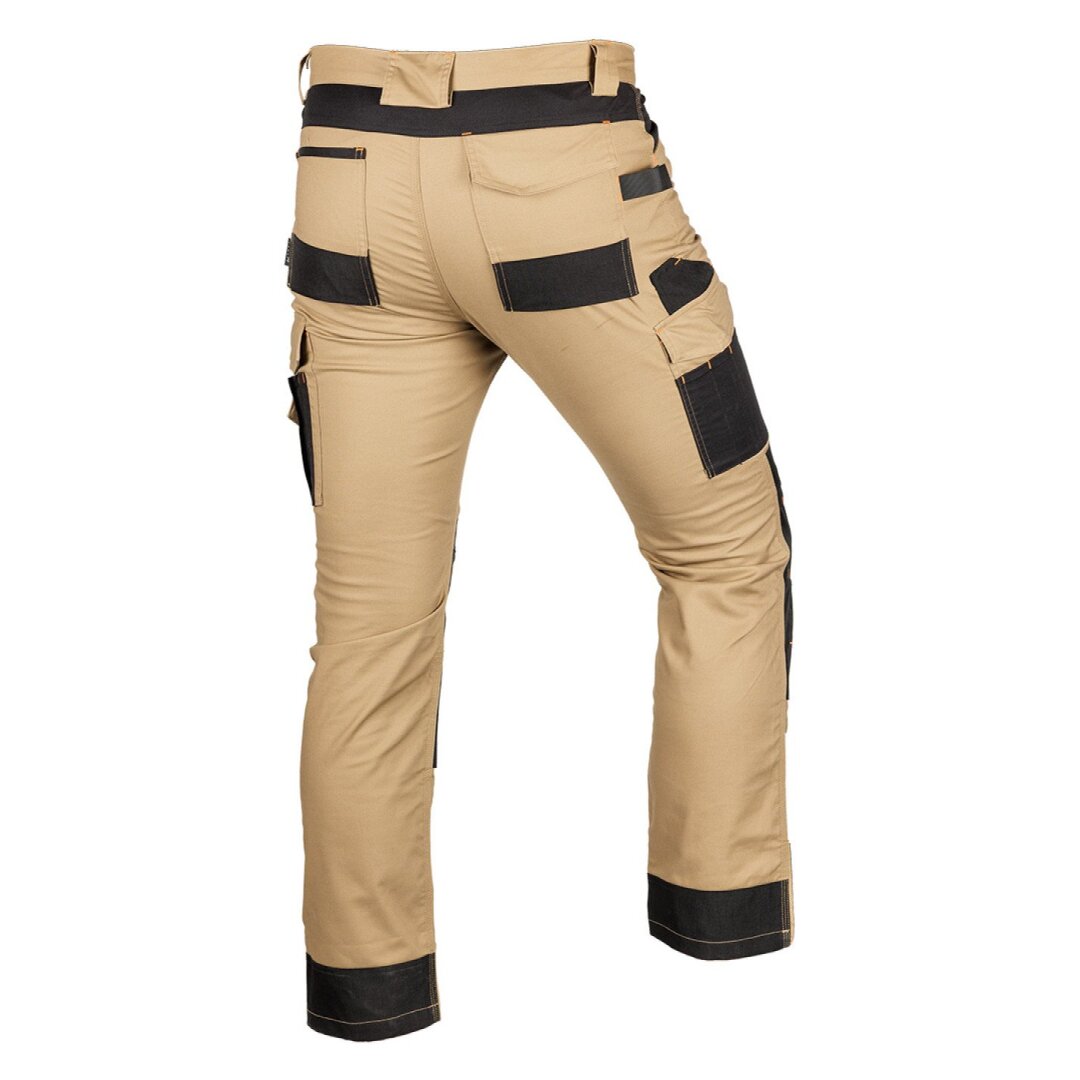 Smėlio/juodos spalvos „Mix&Match“ darbo kelnės, drobė, sutvirtintos „Cordura“ medžiaga, dydis XXL 6