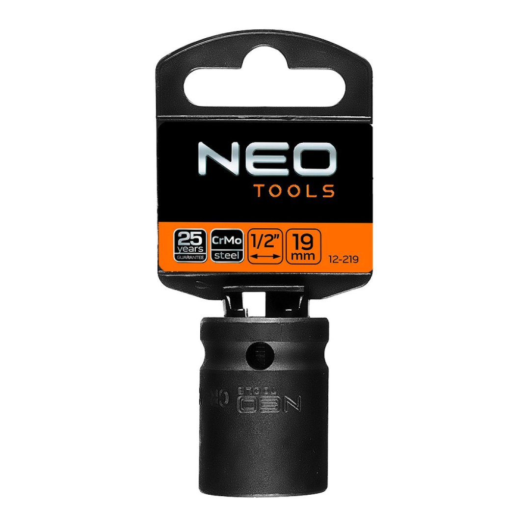 Smūginė galvutė 1/2'', 19 mm, Cr-Mo 1 Smūginė galvutė 1/2'', 19 mm, Cr-Mo 1