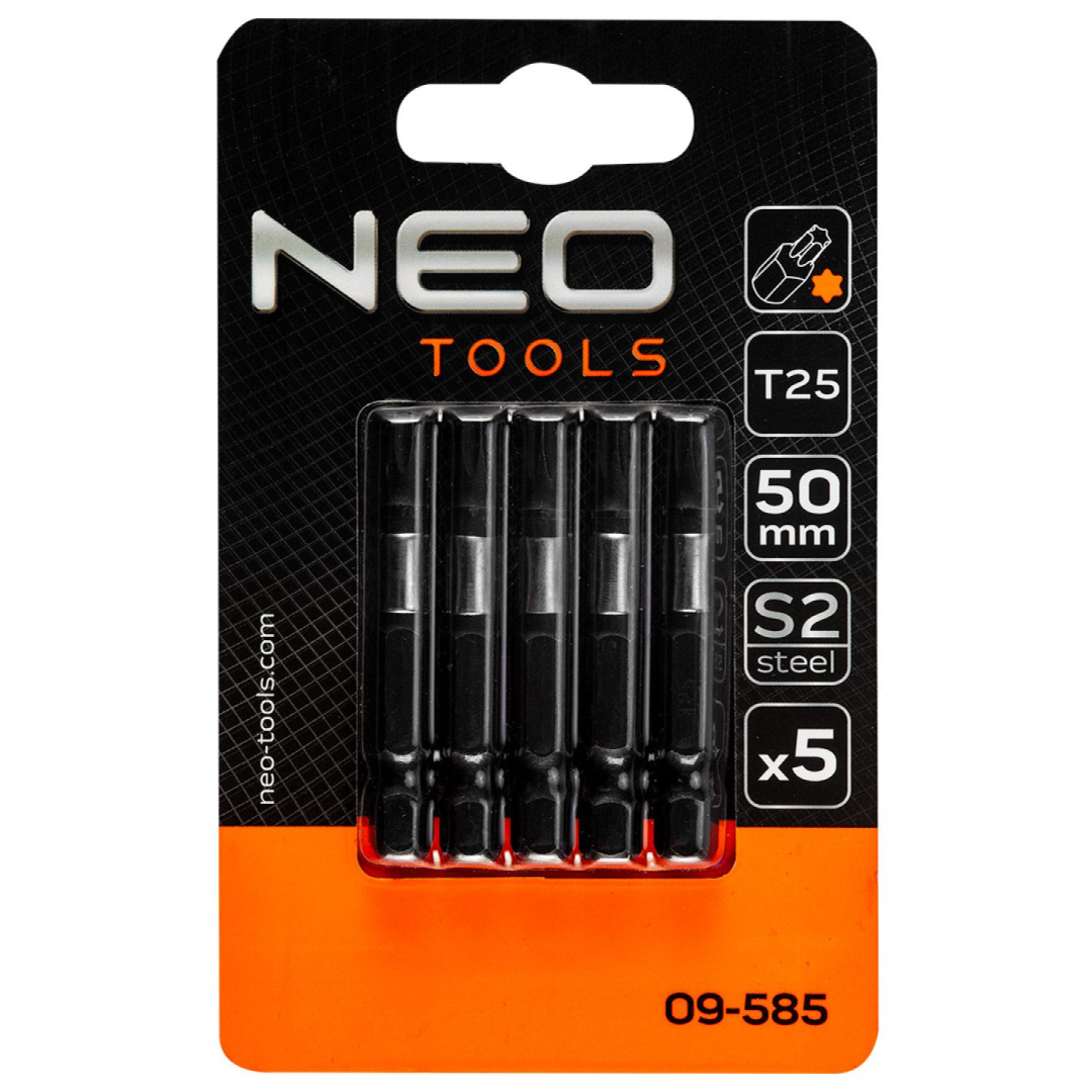 Smūginiai antgaliukai S2, 50 mm, T25 - 5 vnt. 1